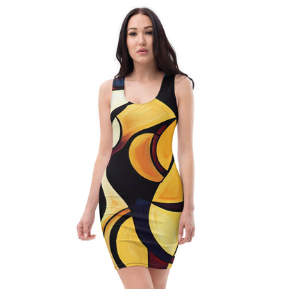 DMV 0195 Retro Art Bodycon dress