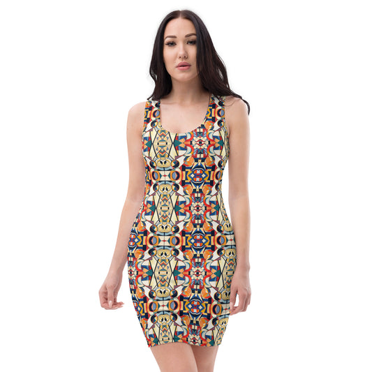 DMV 0157 Geo Boho Bodycon dress