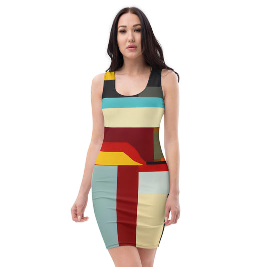 DMV 0182 Abstract Art Bodycon dress