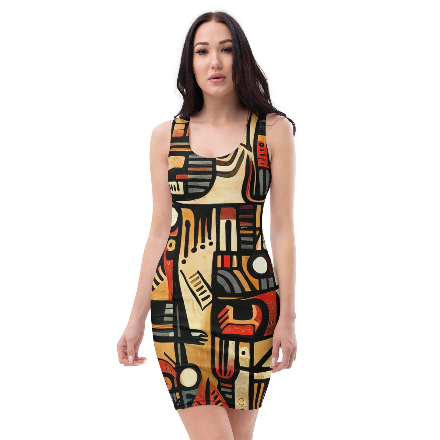 DMV 0505 Retro Art Bodycon dress