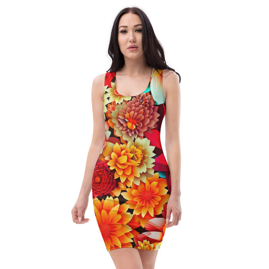 DMV 0419 Floral Bodycon dress