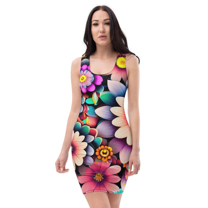 DMV 0515 Floral Bodycon dress