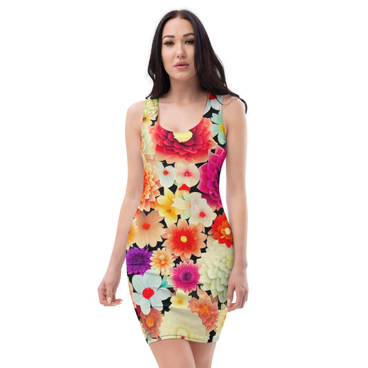 DMV 0424 Floral Bodycon dress