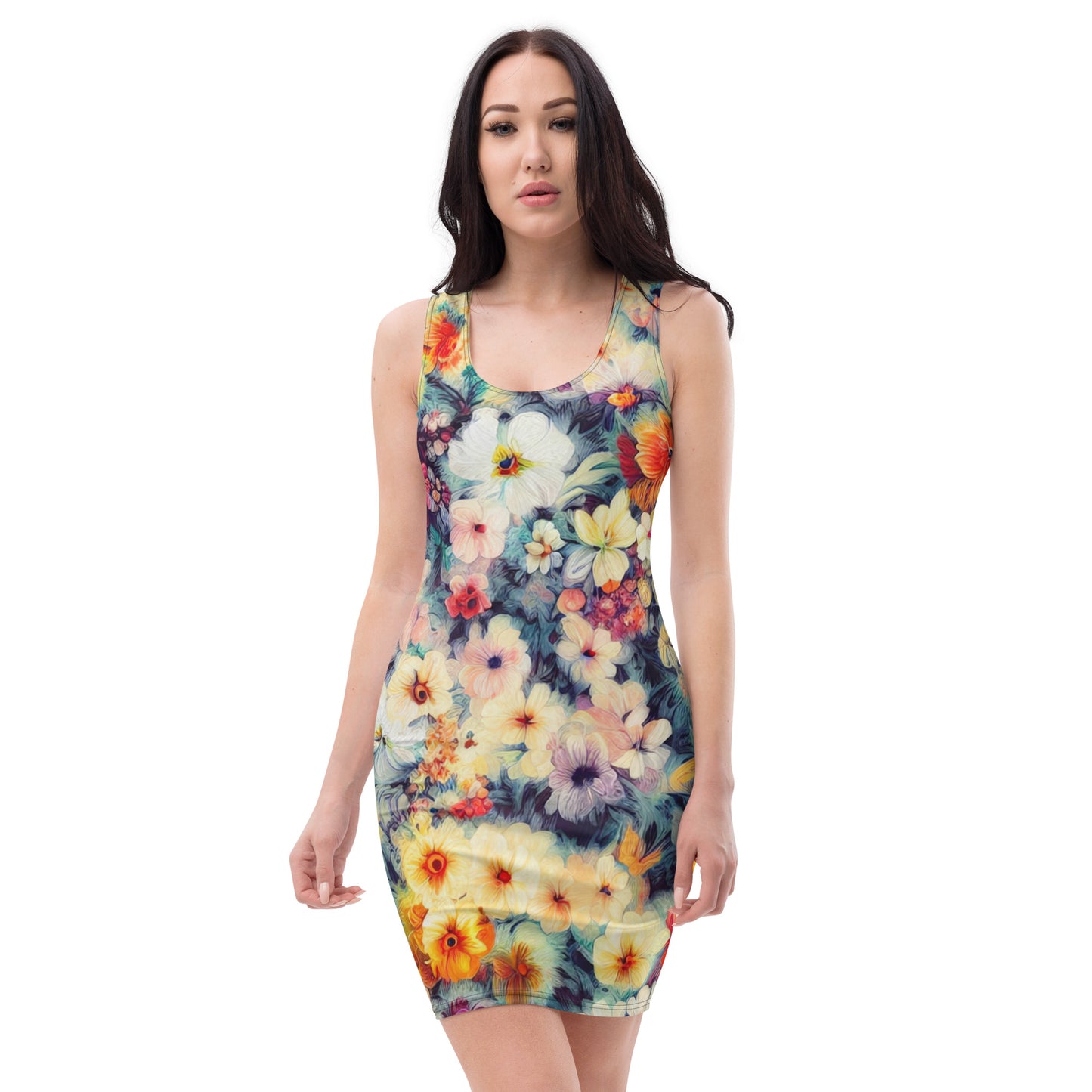 DMV 0513 Floral Bodycon dress