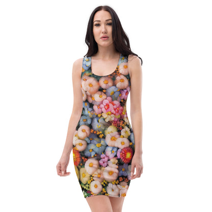 DMV 1427 Floral Bodycon dress