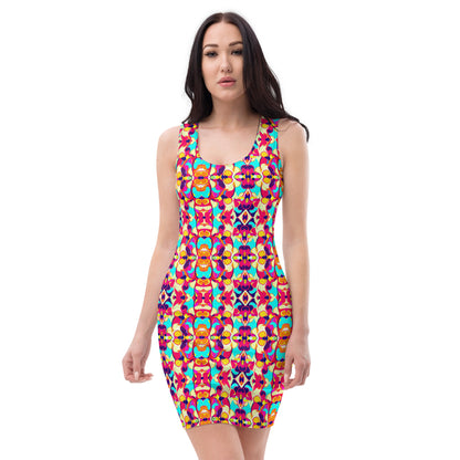 DMV 2052 Vintage Artsy Bodycon dress