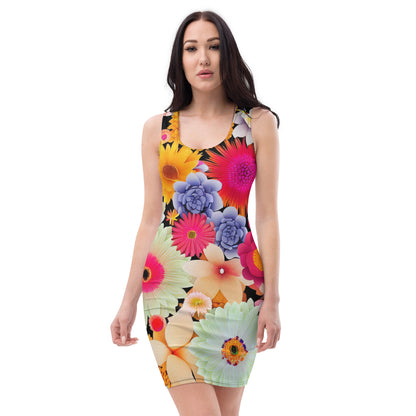 DMV 0999 Floral Bodycon dress