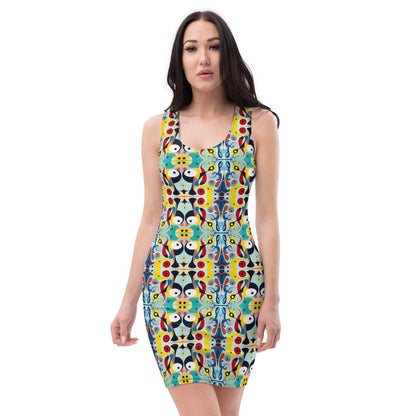 DMV 0379 Vintage Artsy Bodycon dress