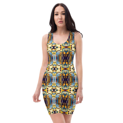 DMV 0351 Vintage Artsy Bodycon dress