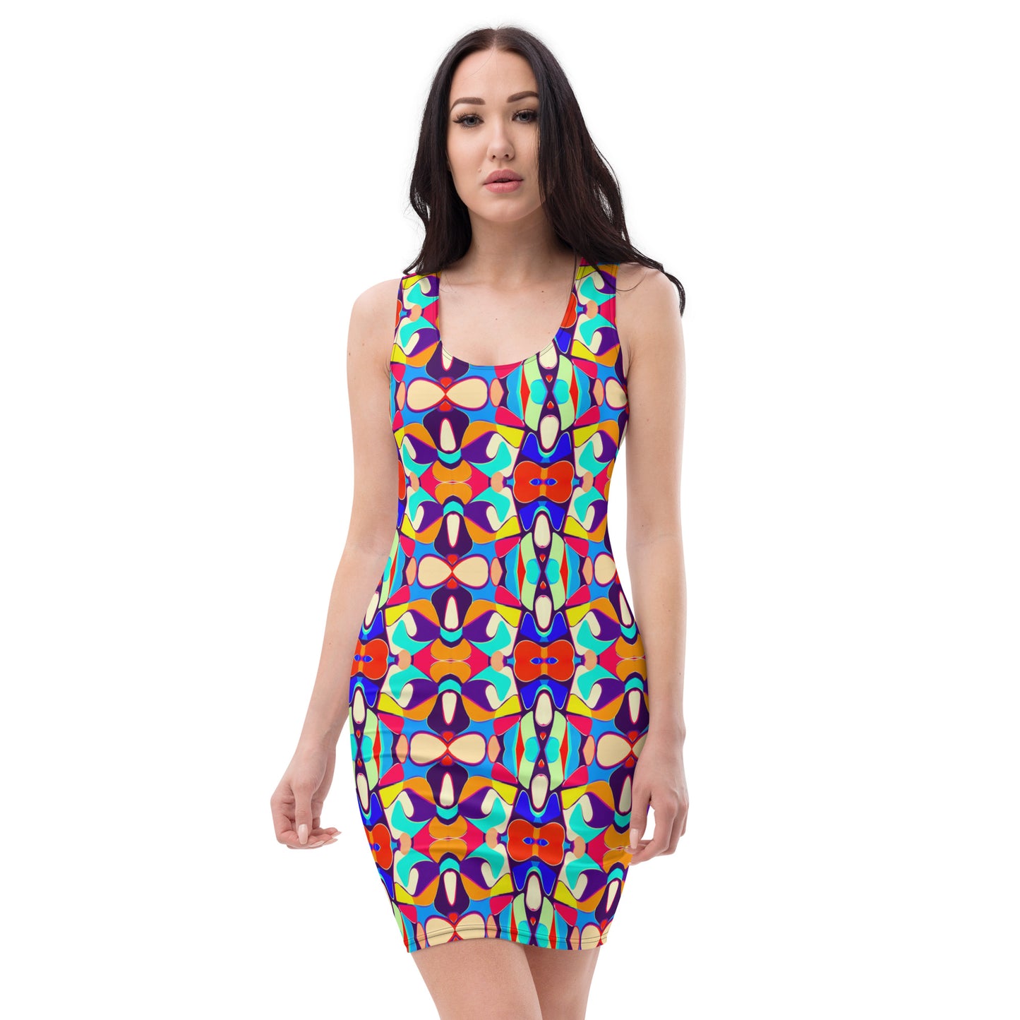 DMV 1789 Vintage Artsy Bodycon dress