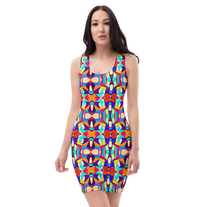 DMV 1789 Vintage Artsy Bodycon dress