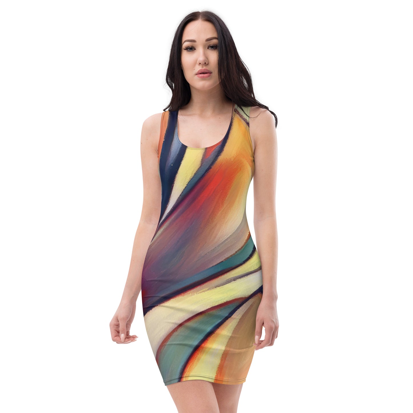 DMV 1702 Abstract Art Bodycon dress