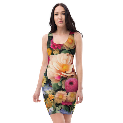 DMV 1954 Floral Bodycon dress