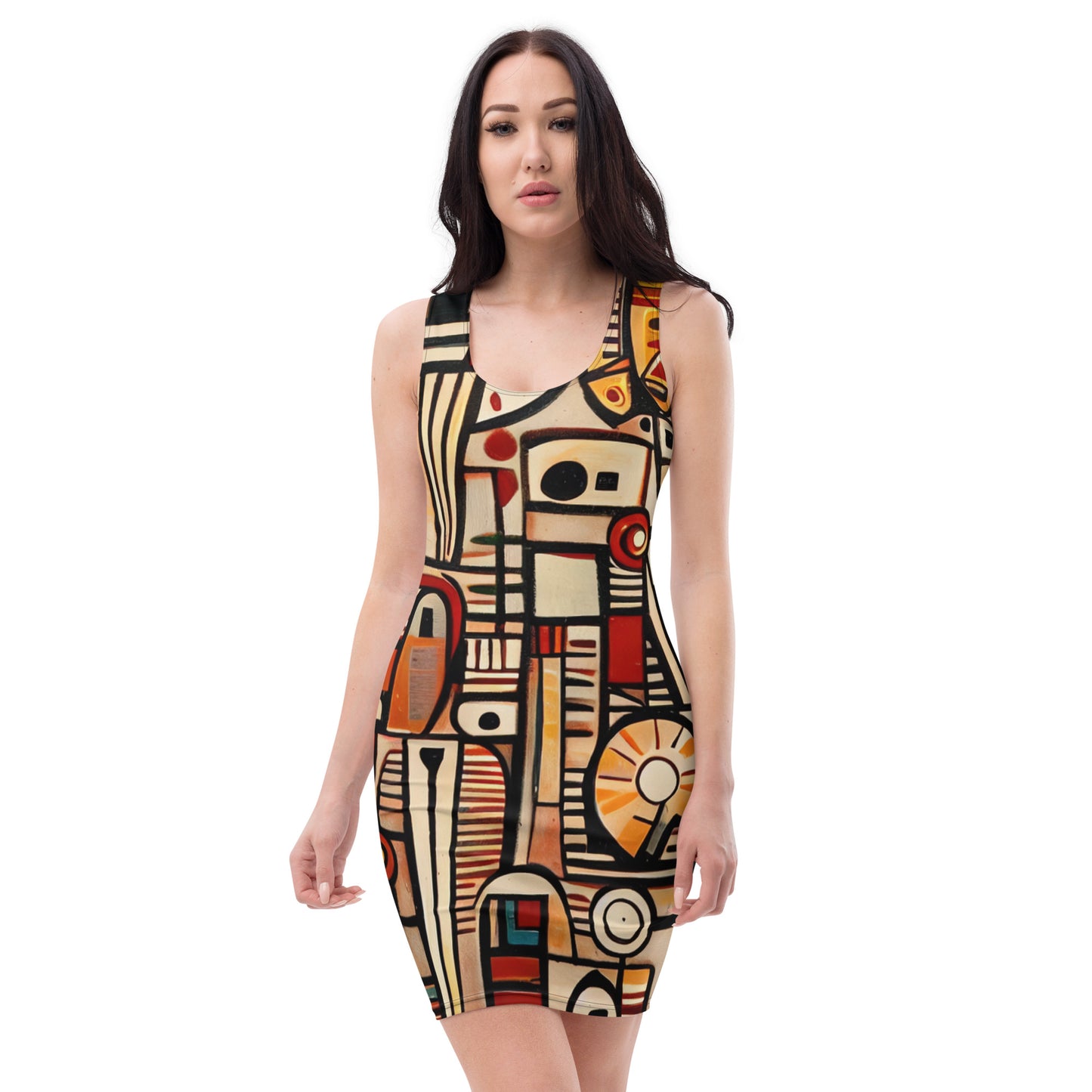 DMV 1781 Retro Art Bodycon dress