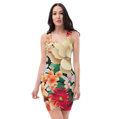 DMV 2073 Floral Bodycon dress