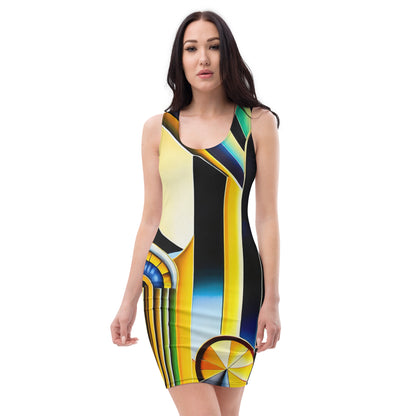 DMV 1500 Retro Art Bodycon dress