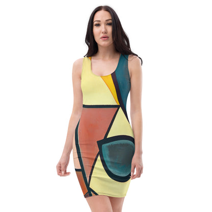 DMV 1892 Abstract Art Bodycon dress