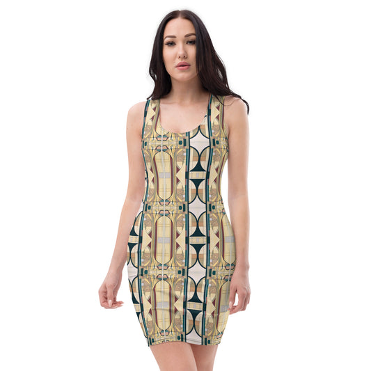 DMV 2003 Geo Boho Bodycon dress