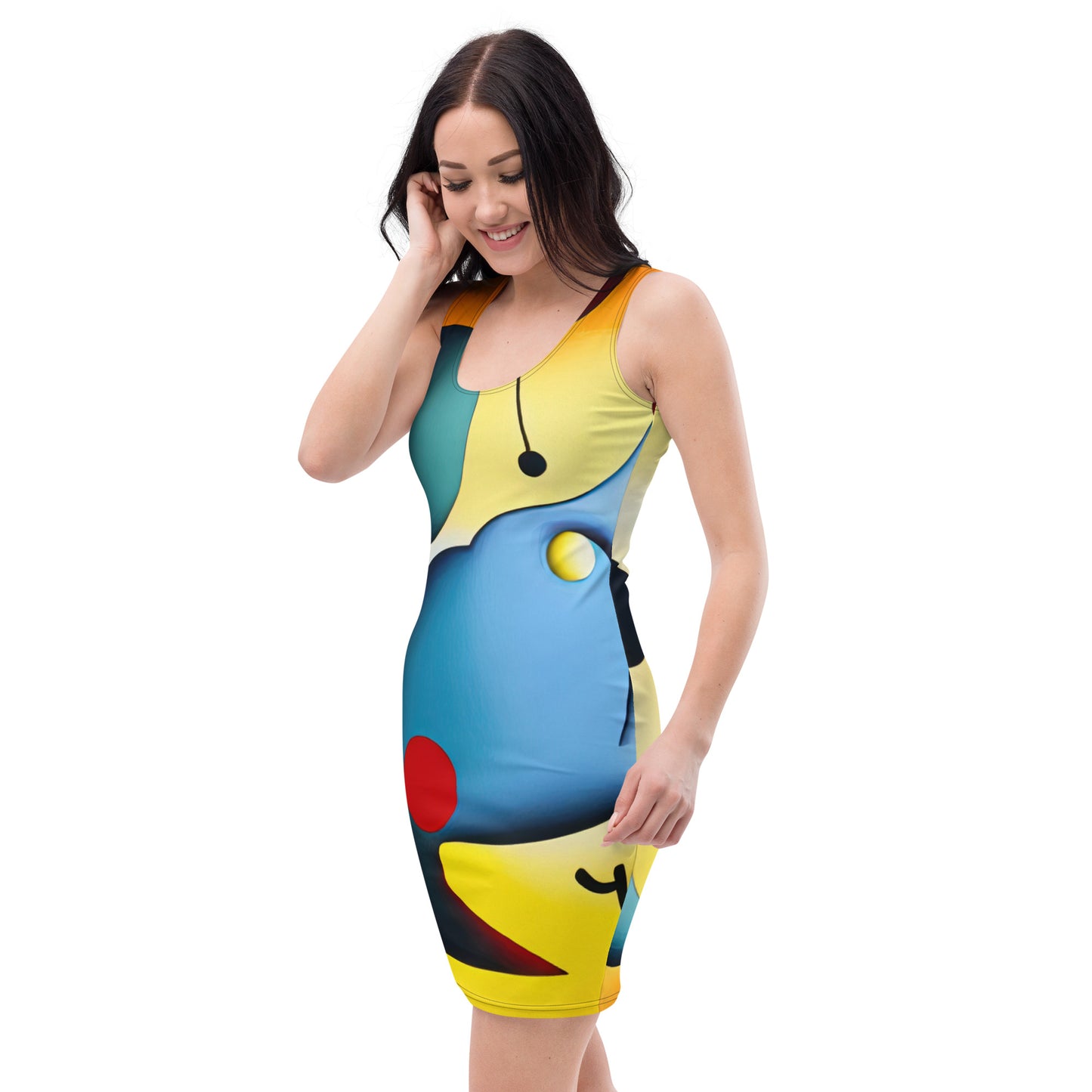 DMV 0098 Retro Art Bodycon dress