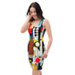 DMV 0124 Retro Art Bodycon dress