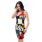 DMV 0141 Retro Art Bodycon dress