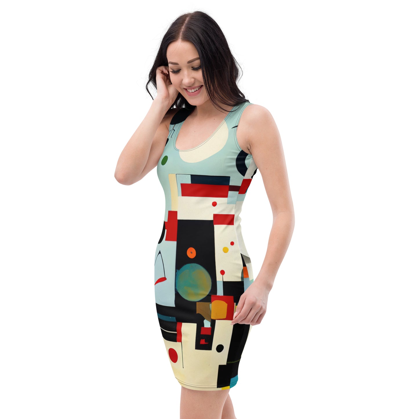 DMV 0152 Retro Art Bodycon dress