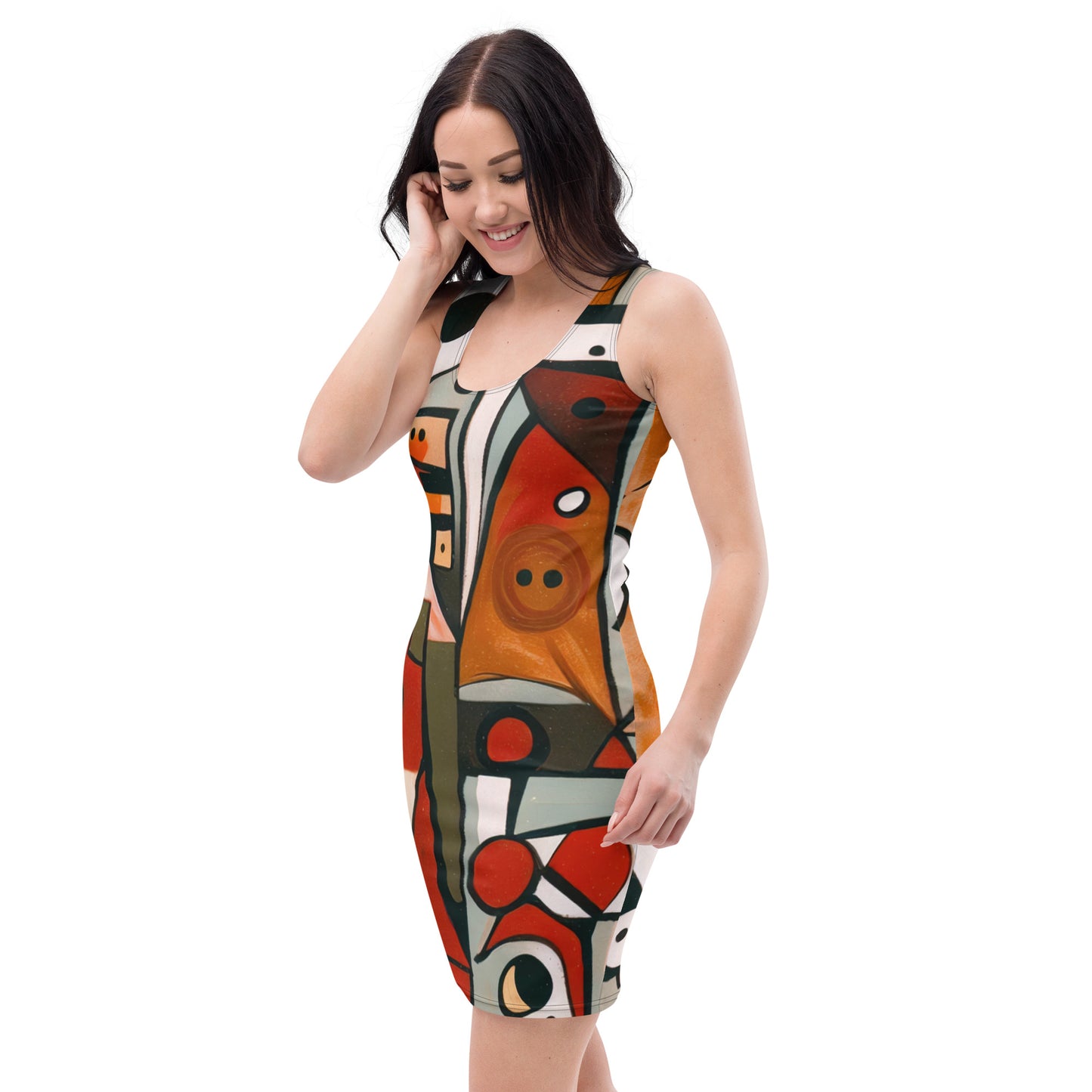 DMV 0522 Retro Art Bodycon dress