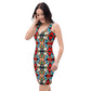 DMV 1449 Vintage Artsy Bodycon dress