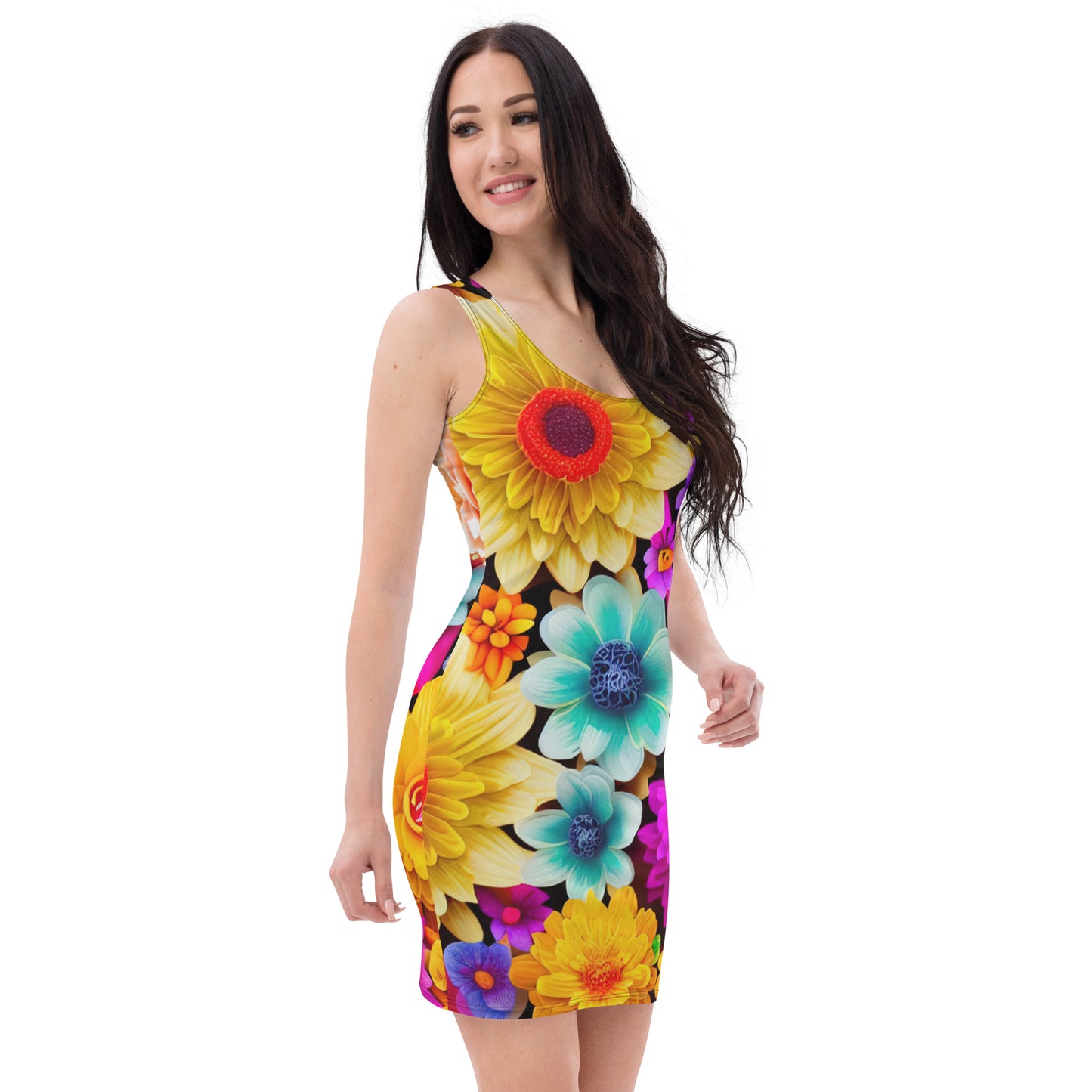 DMV 0238 Floral Bodycon dress