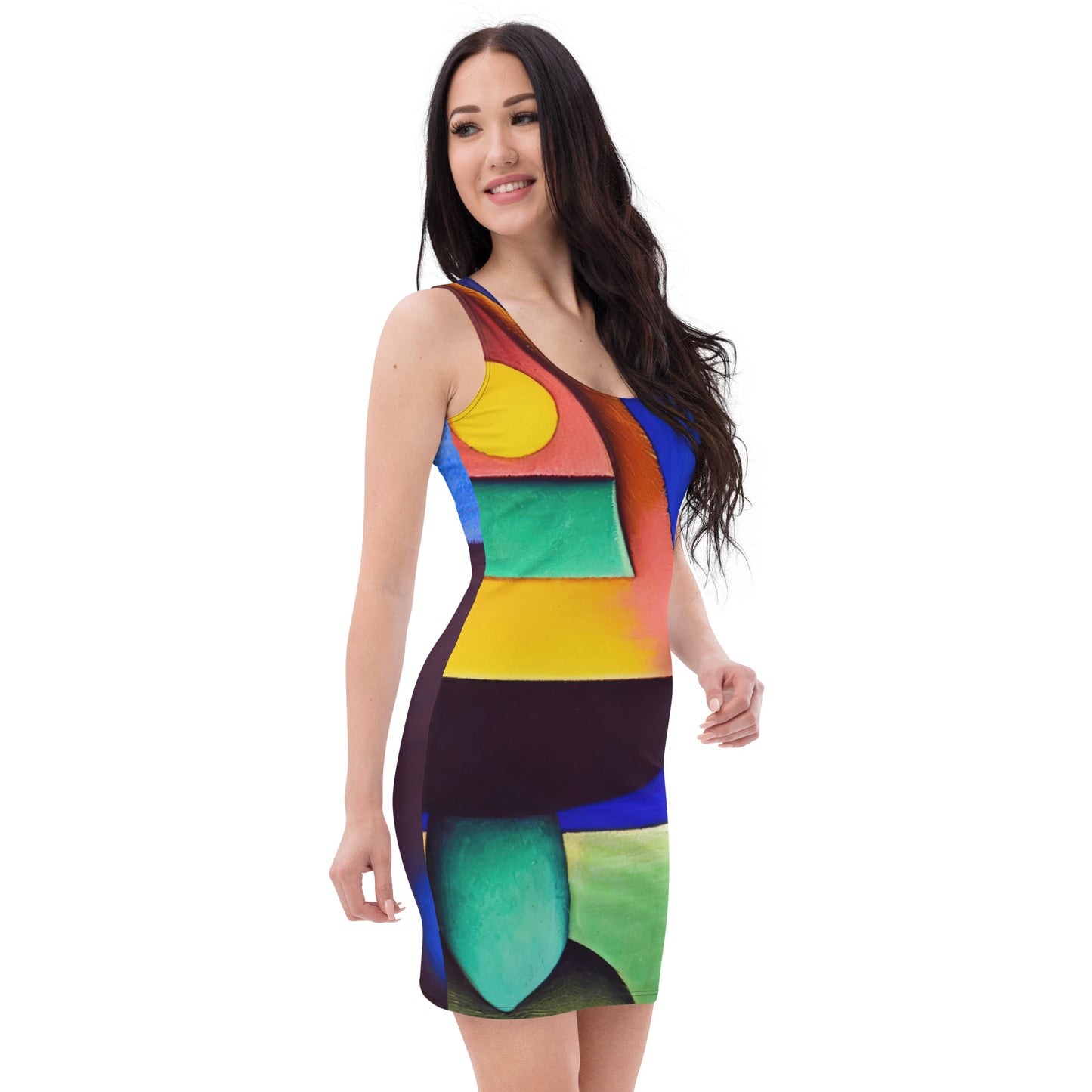 DMV 0255 Retro Art Bodycon dress