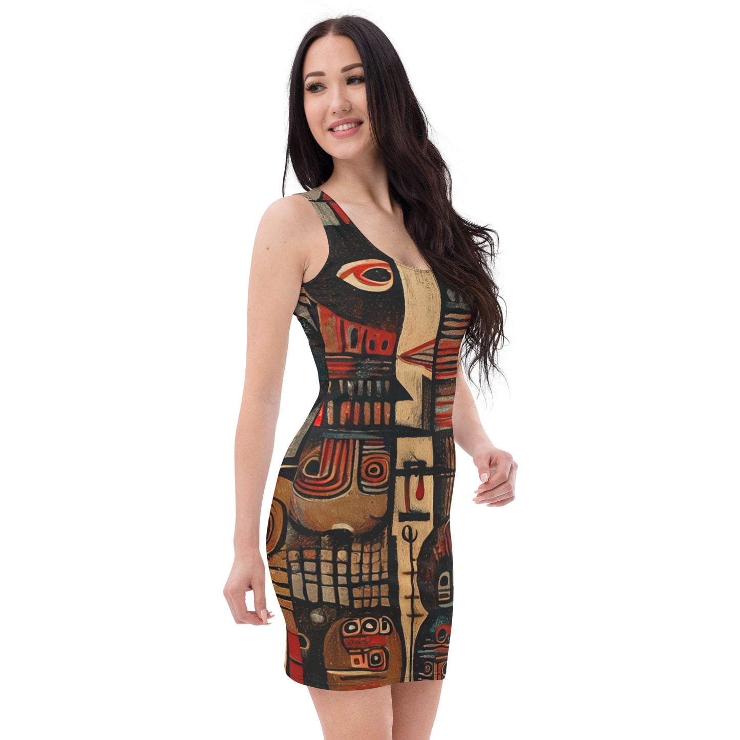 DMV 0256 Retro Art Bodycon dress