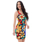 DMV 0257 Floral Bodycon dress