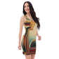 DMV 0165 Retro Art Bodycon dress