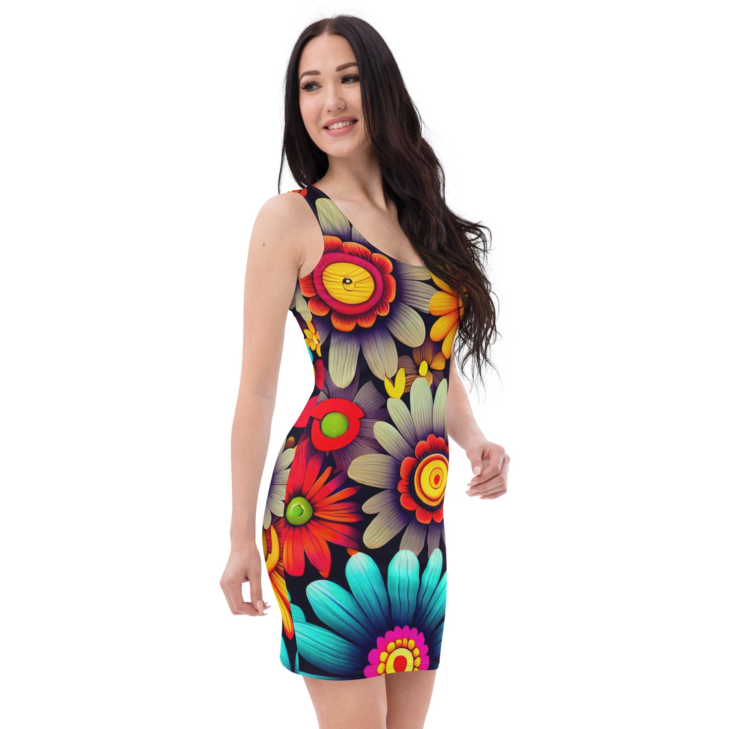 DMV 0158 Floral Bodycon dress