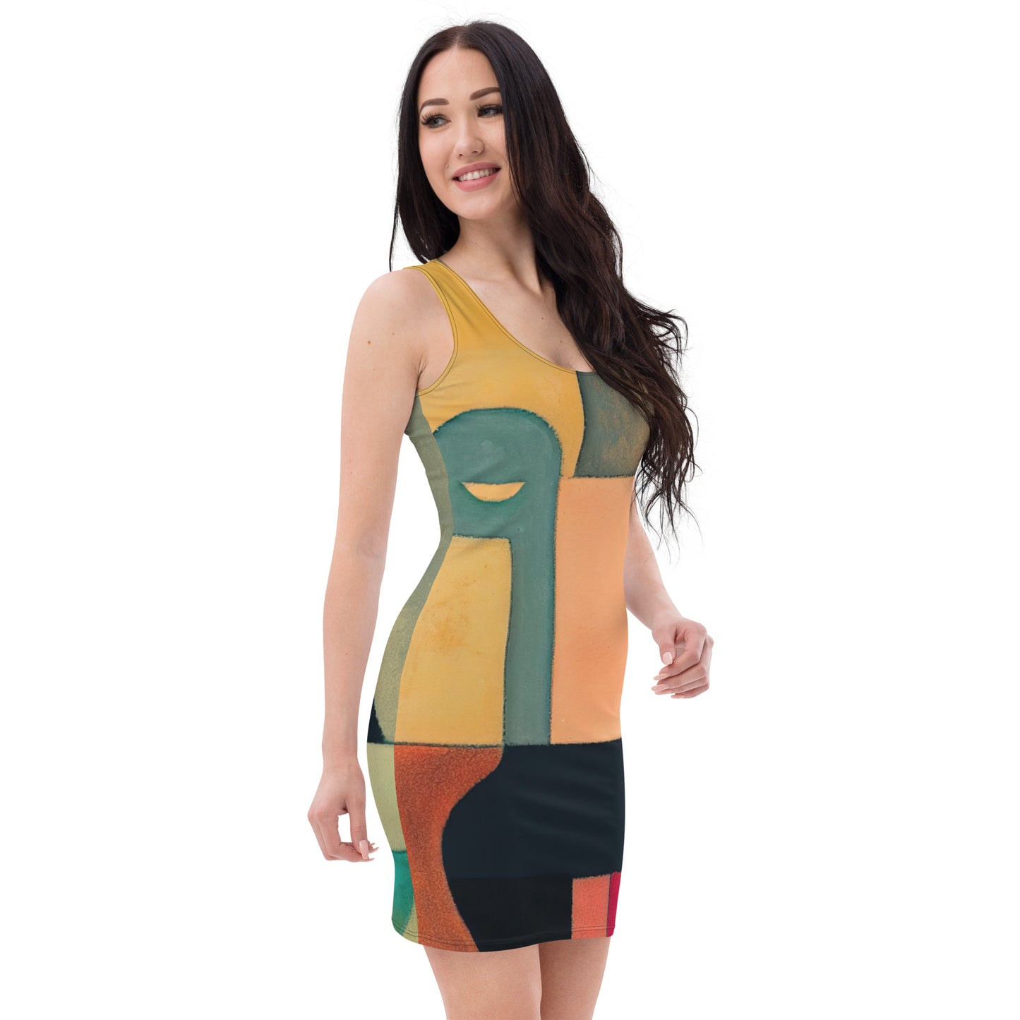 DMV 1344 Abstract Art Bodycon dress