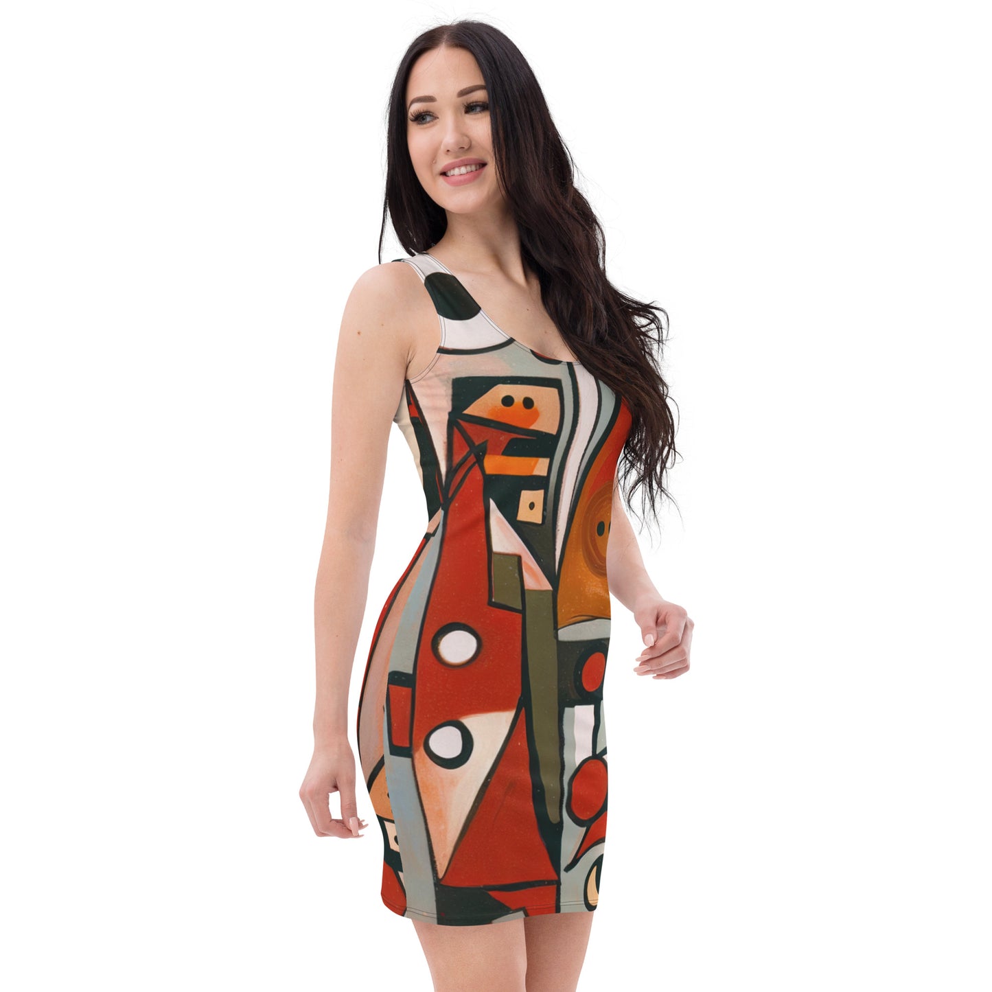 DMV 0522 Retro Art Bodycon dress