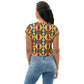 DMV 0281 Vintage Artsy All-Over Print Crop Tee