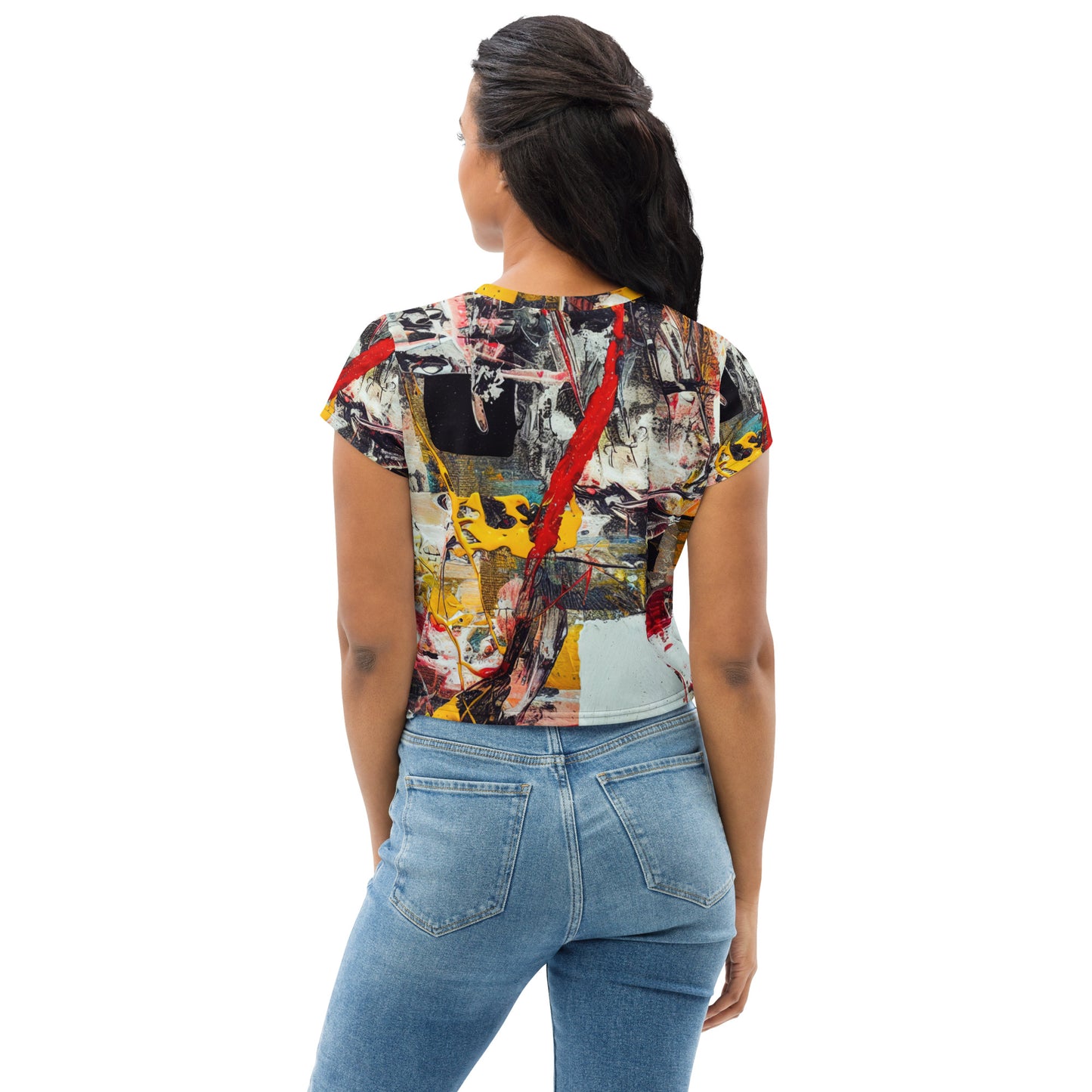 DMV 0272 Avant Garde All-Over Print Crop Tee