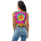 DMV 0250 Floral All-Over Print Crop Tee