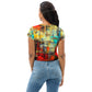 DMV 0279 Avant Garde All-Over Print Crop Tee