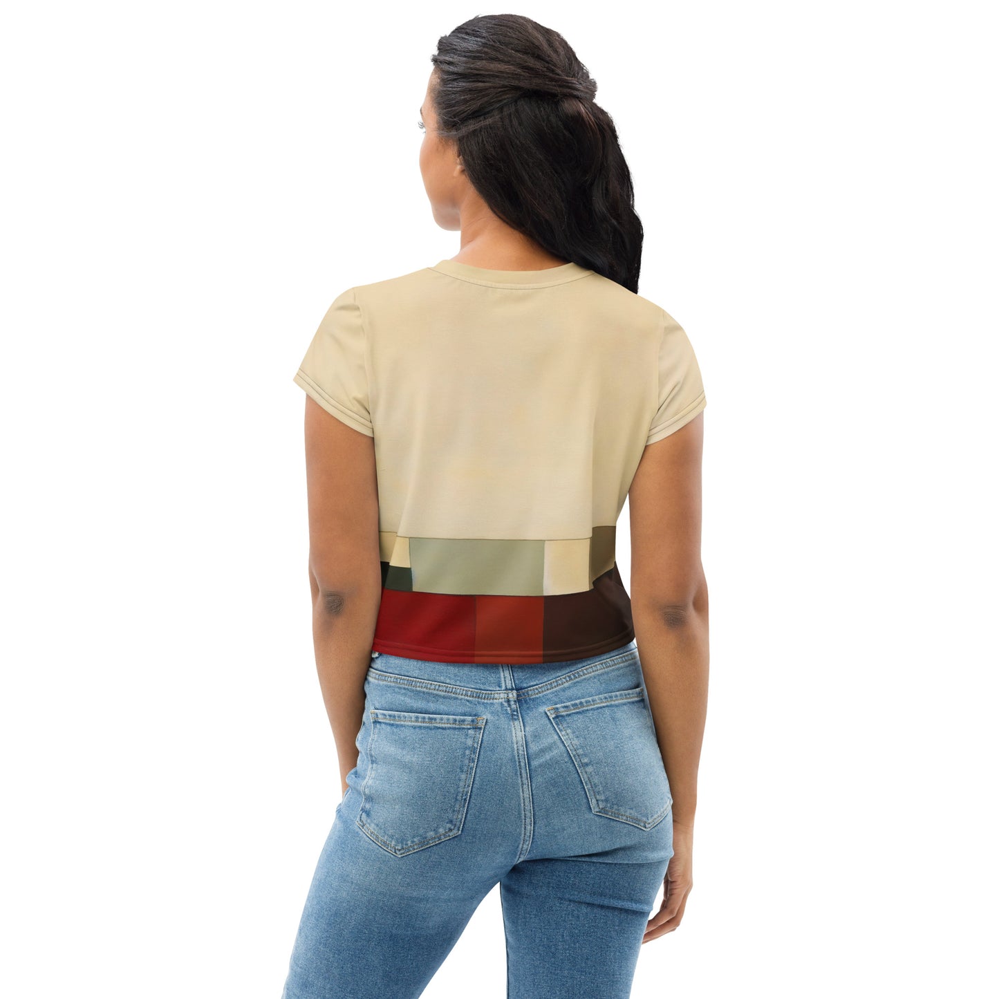 DMV 0267 Avant Garde All-Over Print Crop Tee