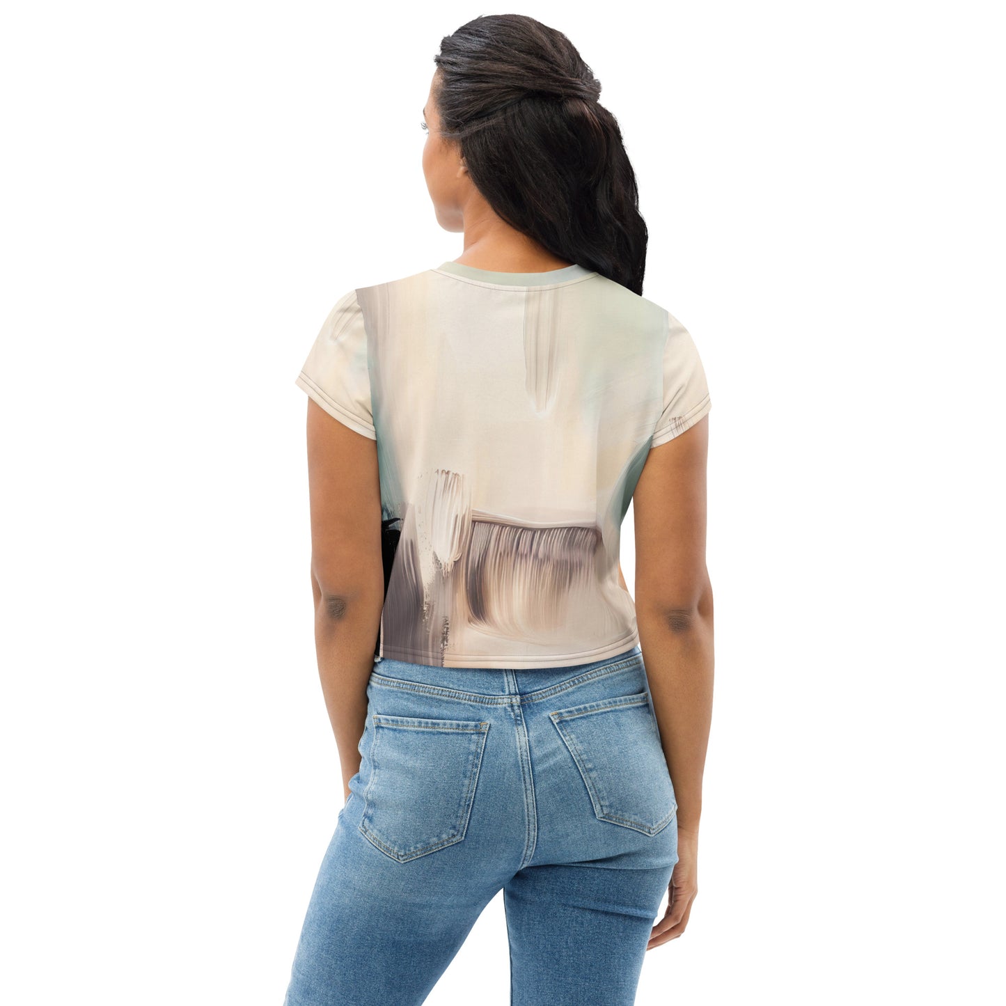 DMV 1352 Avant Garde All-Over Print Crop Tee