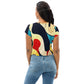 DMV 1356 Retro Art All-Over Print Crop Tee