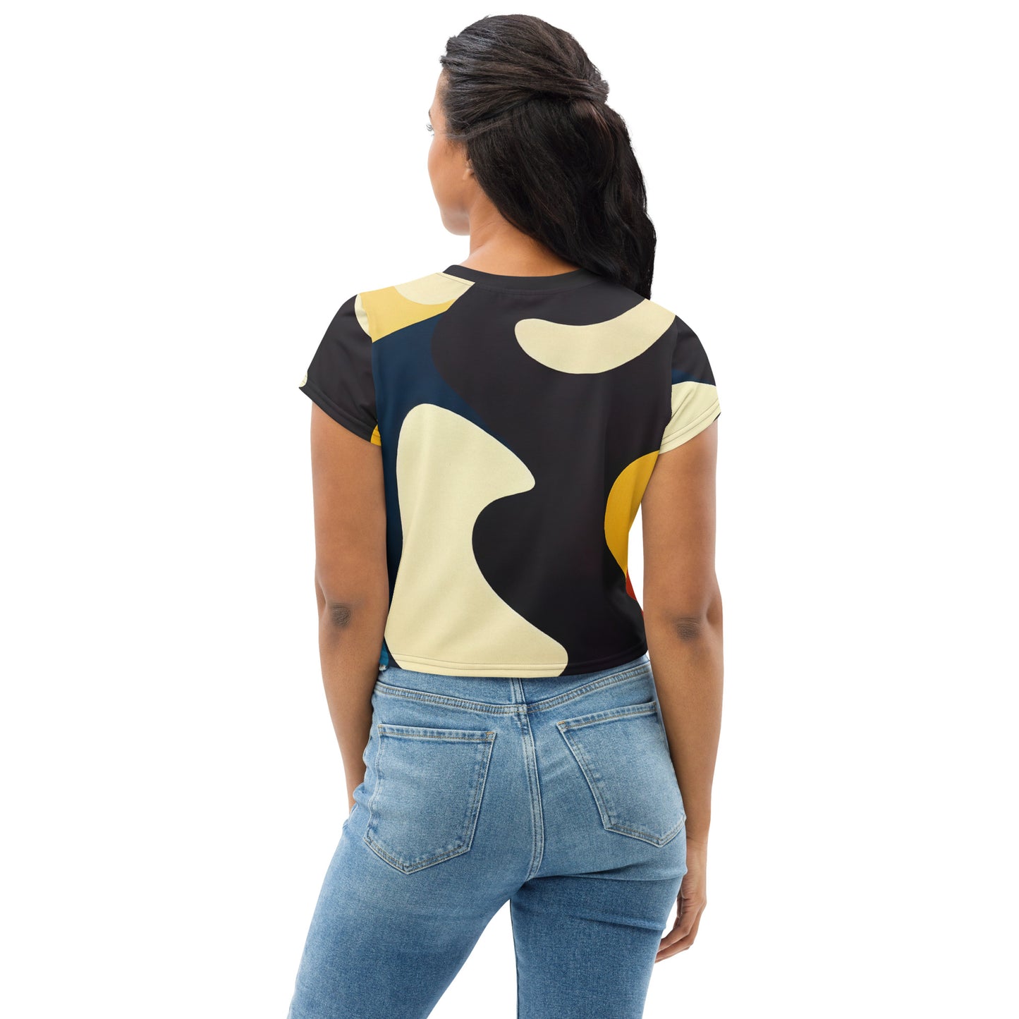 DMV 0421 Retro Art All-Over Print Crop Tee