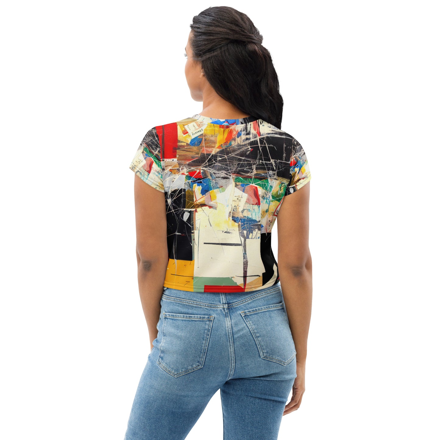 DMV 1547 Avant Garde All-Over Print Crop Tee