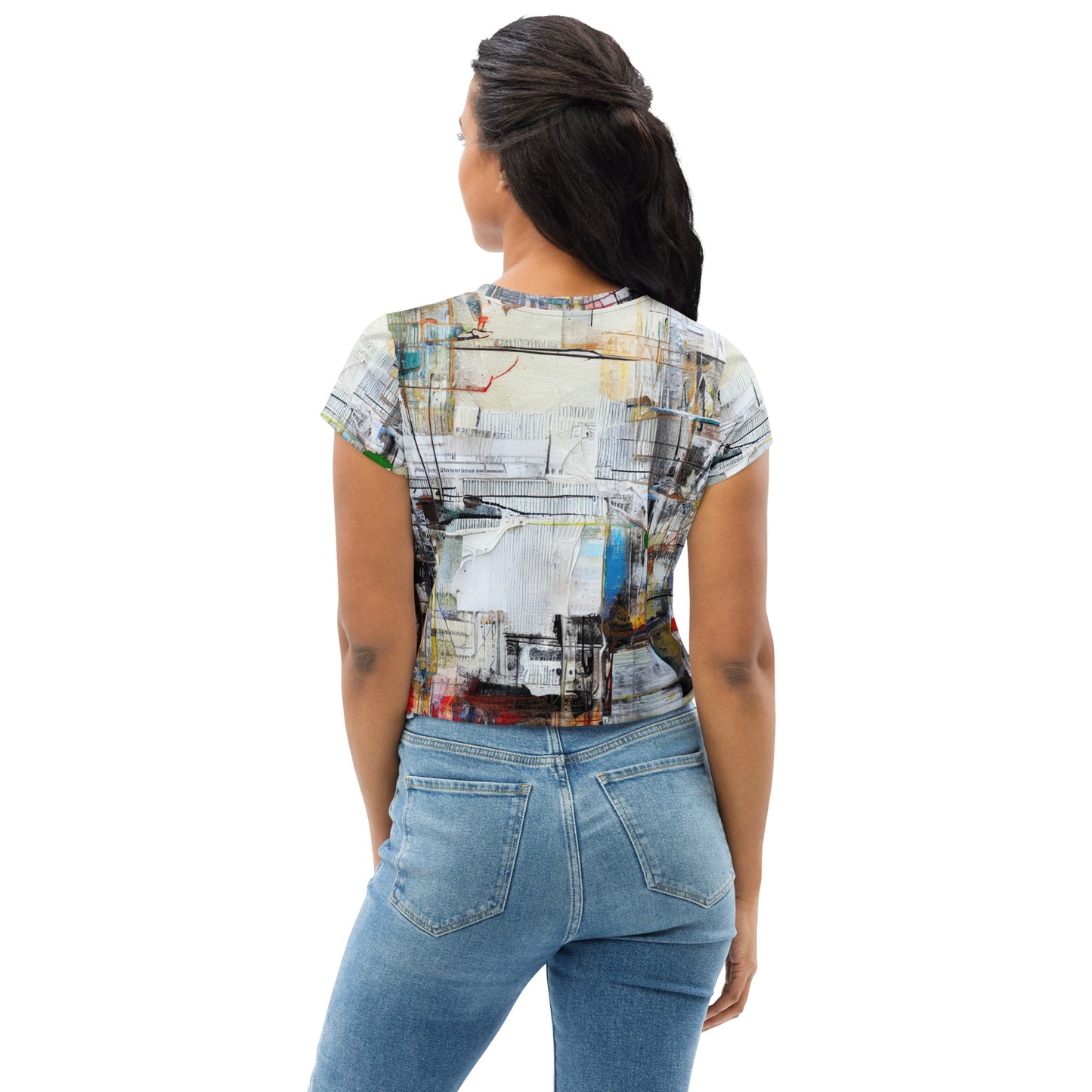 DMV 0748 Avant Garde All-Over Print Crop Tee