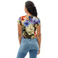 DMV 1157 Floral All-Over Print Crop Tee