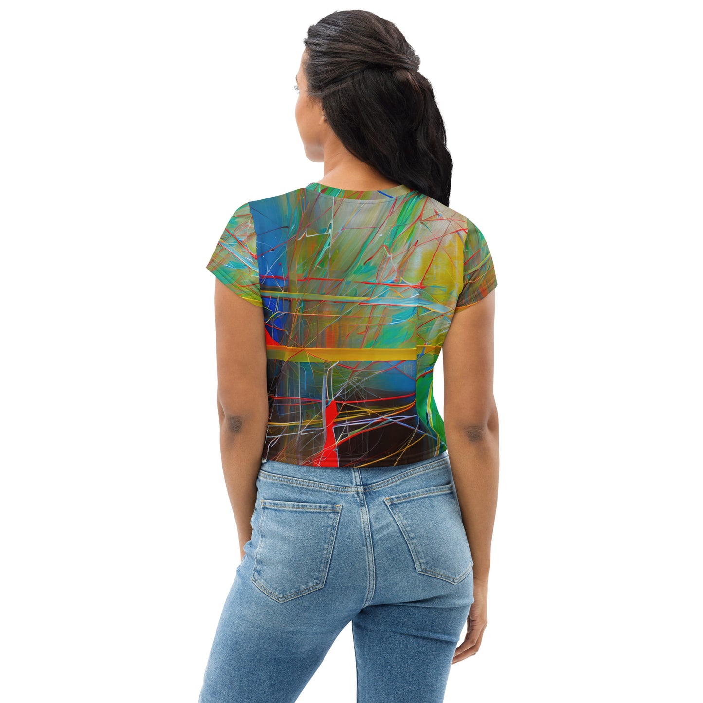 DMV 2125 Avant Garde All-Over Print Crop Tee