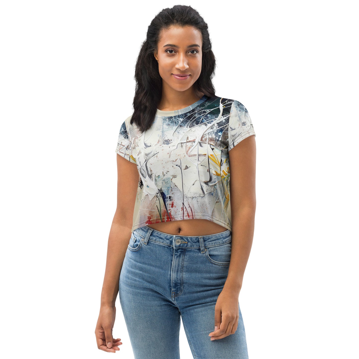 DMV 0240 Avant Garde All-Over Print Crop Tee