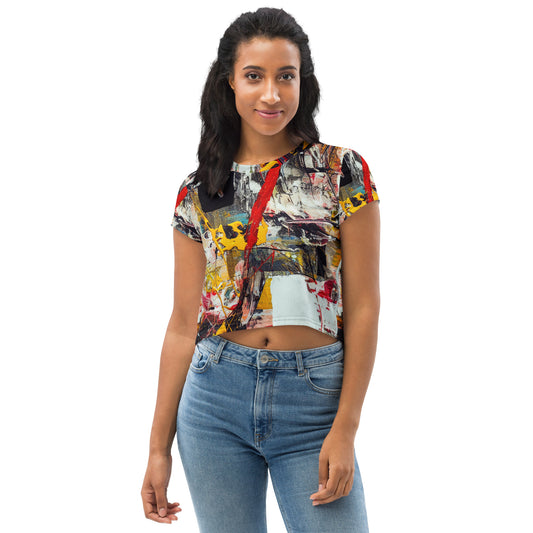 DMV 0272 Avant Garde All-Over Print Crop Tee